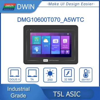 DWIN 7 pollici 1024*600 pixel risoluzione 16.7M colori IPS-TFT-LCD Display Touch più venduto DMG10600T070_A5W