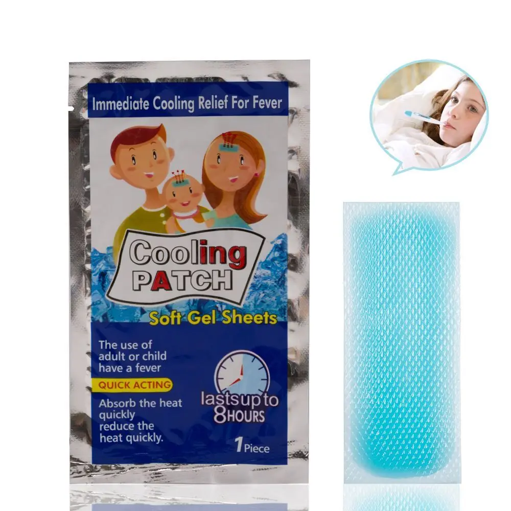 Baby Lower Temperature Hydrogel Plaster Cooling Patches Fever Down Baby Heat Cooling Sheets Headache Pad