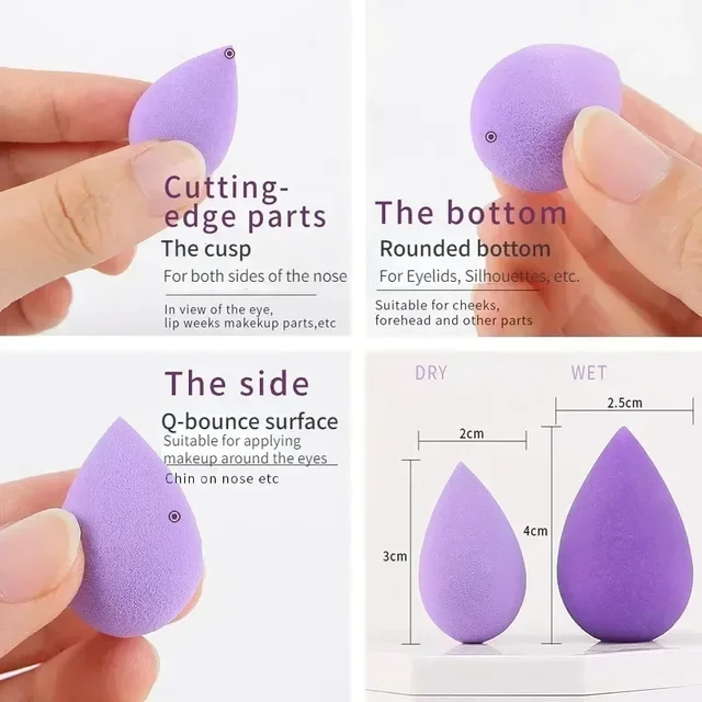 6/7PCS Mini Makeup Sponge Wet and Dry Soft Powder Puff for Eyeshadow Concealer Makeup Blender Tool with Box Make Up Accessories