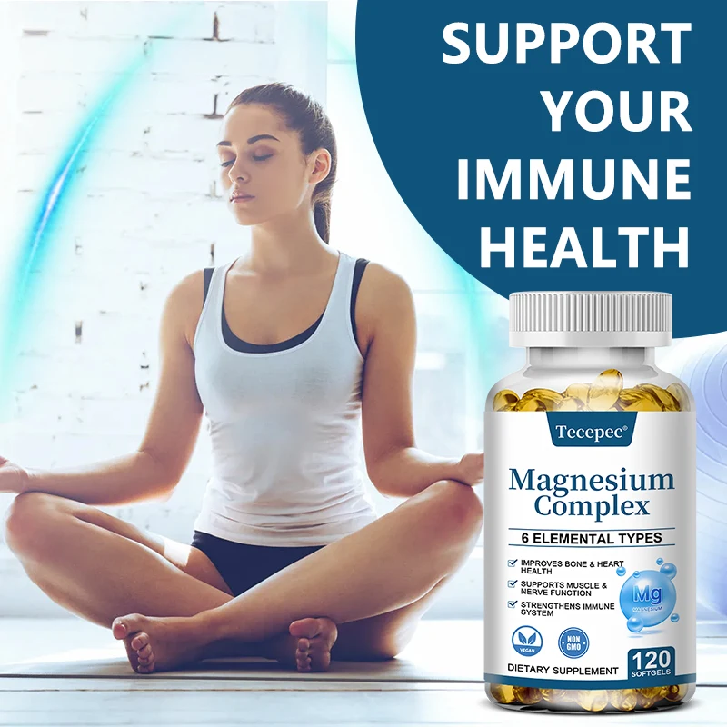 Magnesium Complex Capsules with Zinc & Vitamin D3/B6 - Sleep & Stress Relief, Support Bone Muscle Heart Health & Anxiety Relief S135d1c0bd9bf4bd0815a18609e234615o