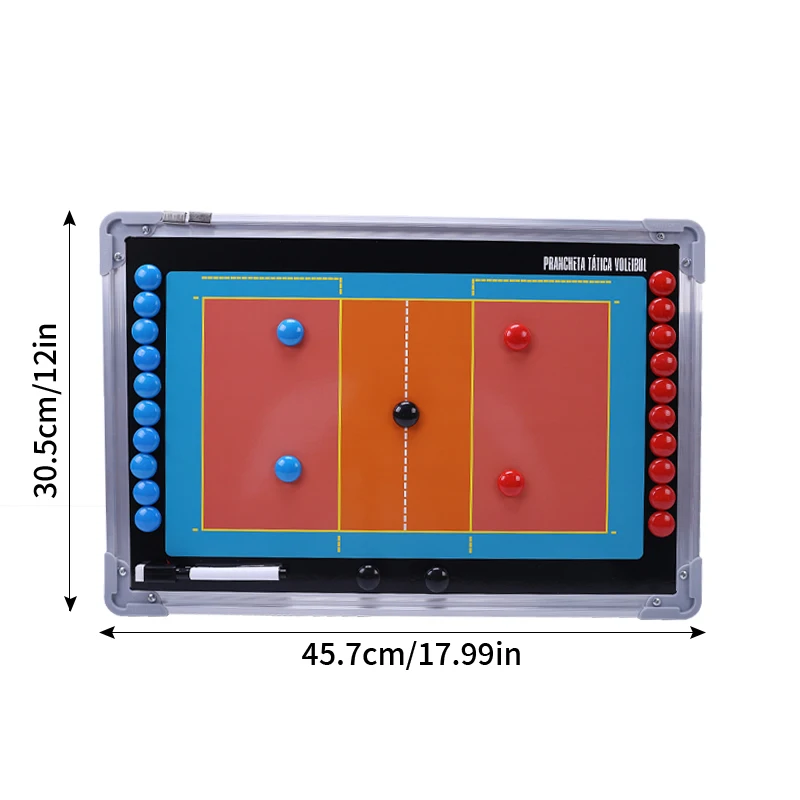 Volleyball Tactical Board Portable Volleyball Training Competition Coaching Clipboard Magnetic Writable Strategy Board