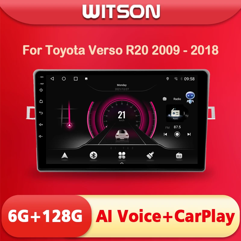 

WITSON 9 inch BIG SCREEN Android 11 AI VOICE 2 Din in Dash Car radio For TOYOTA VERSO 6RAM 128ROM auto stereo navigation