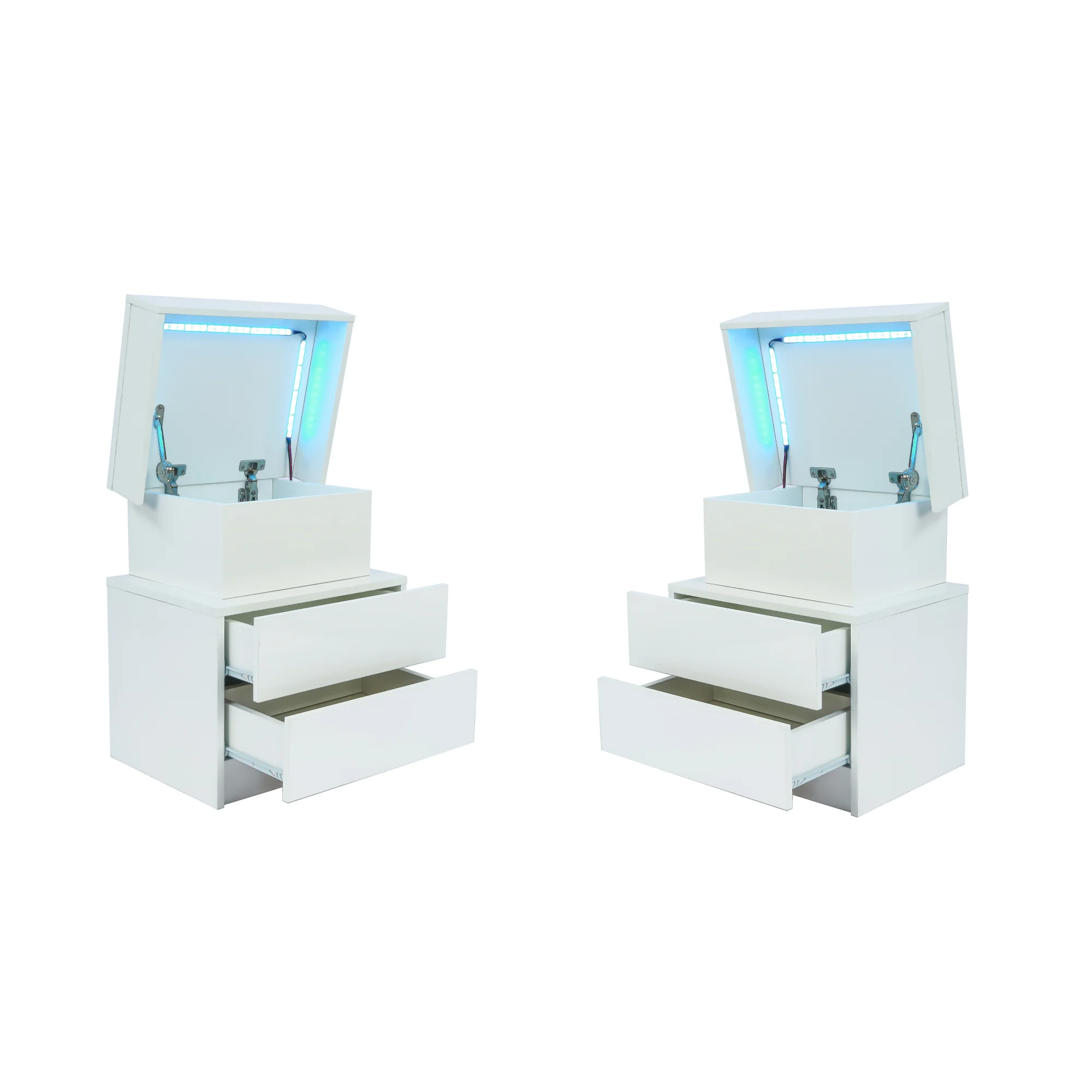 

Bedside table with LED Light ,2 set in one carton