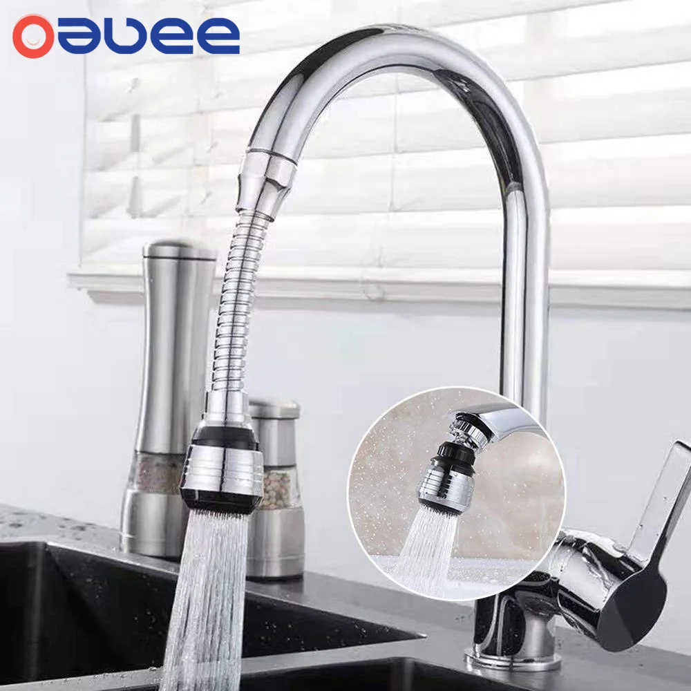 Oauee 360 Degree Swivel Kitchen Faucet Aerator Adjustable Dual Mode Sprayer Filter Diffuser Water Saving Nozzle Faucet Connector 1