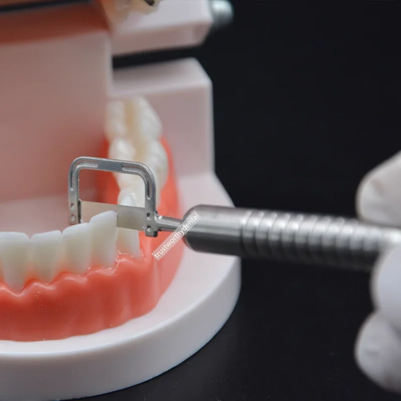Kit AZDENT IPR Ortodonzia: Manico Riduzione Smalto + Strisce HD &ndash; Per Dentisti E Laboratorio
