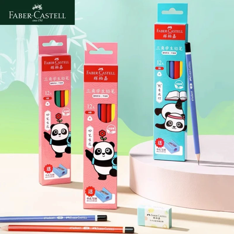12 Pz/Scatola Faber-Castell Kawaii Cartoon Pencil Hb 2B Cute Student Writing Matite Regalo Per Bambini Forniture Per Ufficio Scolastico