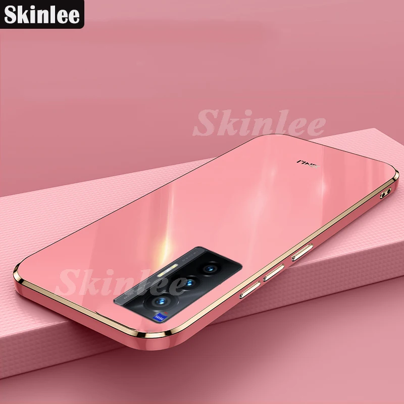 Мягкий ударопрочный чехол-бампер с гальваническим покрытием для VIVO X70 Pro |