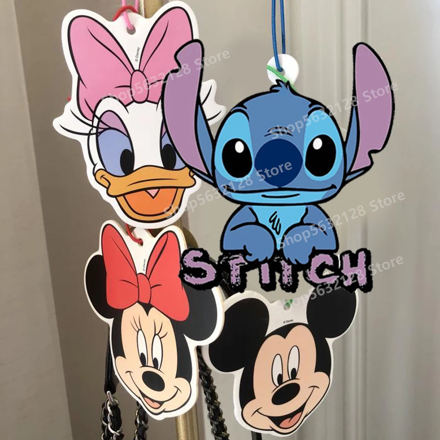 

Stitch Disney Car Air Freshener Automotive Aromatherapy Tablets Diffuser Anime Mickey Mouse Decoration Hanging Paper Pendant