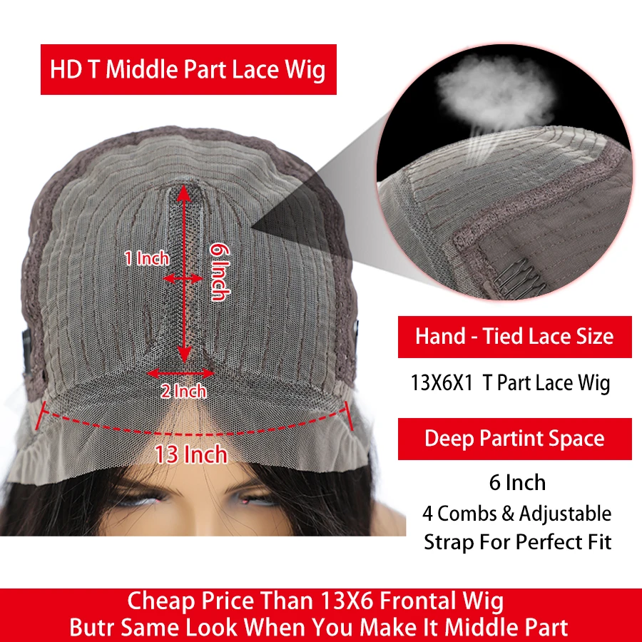 Human Hair Wig Lace Front Wigs Body Wave Lace Frontal Ear To Ear Brazilian Preplucked T part
