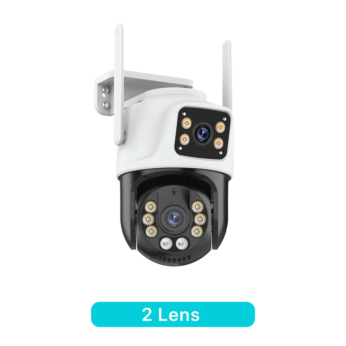 PTZ-IP-Kamera mit drei Objektiven für den Außenbereich, HD, drei Bildschirme, WiFi-Überwachungskamera, automatische Verfolgung, Dual-Objektiv, kabellose CCTV-Kamera, iCsee