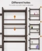 with Basket and Drawer, Bamboo Bathroom Organizer with Adjustable Shelf & Waterproof Feet Pad, Rack for Restroom, Laundry, Brown 6