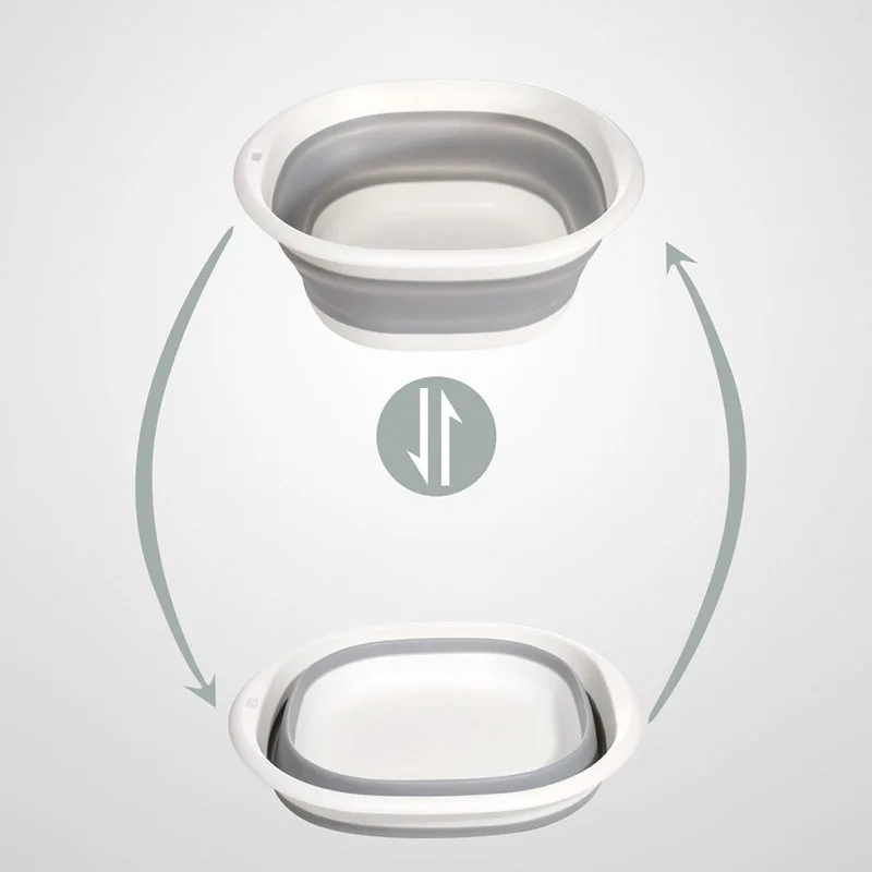 Folding Wash Basin Collapsible Foldable Plastic Portable Laundry Tub Bathroom Kitchen Travel