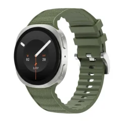 Enhanced Sports Nylon Silicone Strap Band - No Gaps Design, Peakform Edition for Galaxy Watch 9 8 (Army Green)