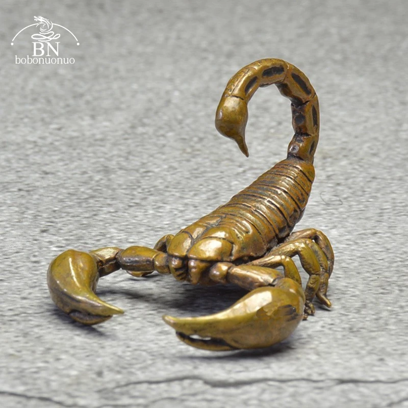 銅　置き物 Chinese Classical Copper Scorpion Ornament Animal Figurines