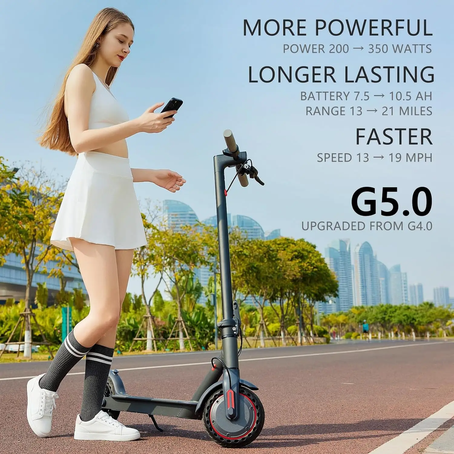G5 Electric Scooter 36V 10.5AH Foldable Eco Friendly