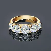 Moissanite Wedding Rings 925 Silver