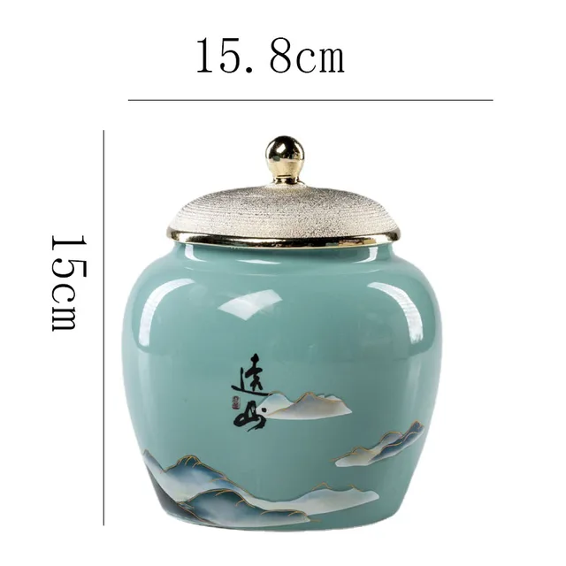 Tájkép Virágtea Kannák Cukorkabab Kávébabot Lezárt Arany Borítással. - Image 6