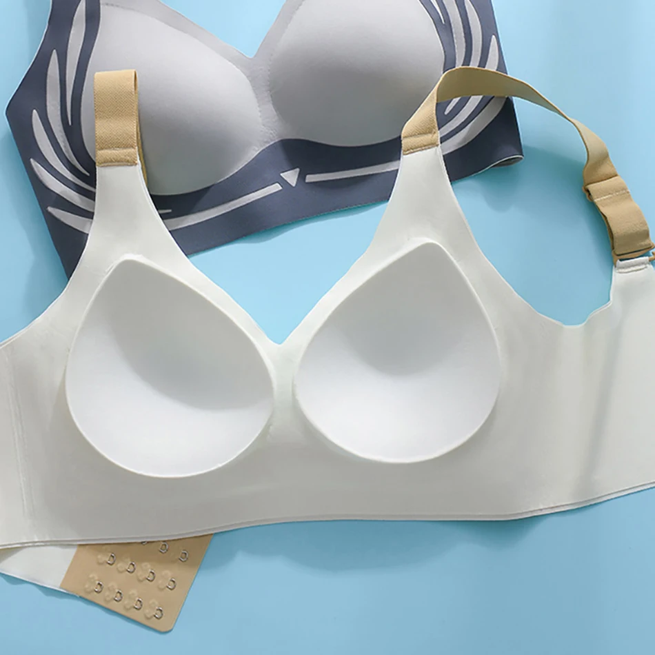 Women Maternity Bra Comfort Anti-Gravity Seamless Push-Up Contrast Color Bralette Wireless No Trace Vest Style Sports Bras 2