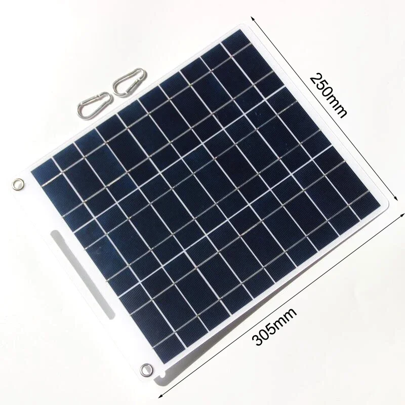 100W 태양 전지 패널 5V 태양 모바일 충전 보드 태양 플레이트 배낭 태양 열 충전기 듀얼 USB 포트 야외 모바일 전원 공급 장치