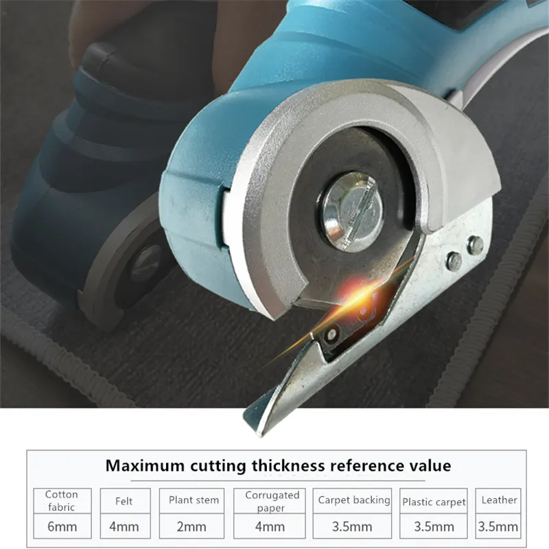 6mm Electric Scissor Cutting Thickness Fabric Cutting Machine Paperboard Leather Plastic Trimmer Electric Rotary Cloth Cutter 4