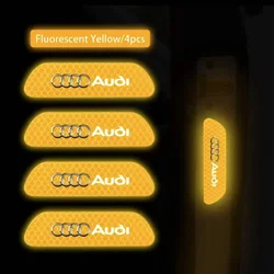 Reflective Safety Warning Car Door Sticker - Audi (Yellow)