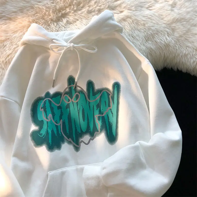 Autumn And Winter Chic Embroidery Kawaii Hoodies Autumn Hip Hop Streetshirt women Clothes for Teens Long Sleeve Goth Korean