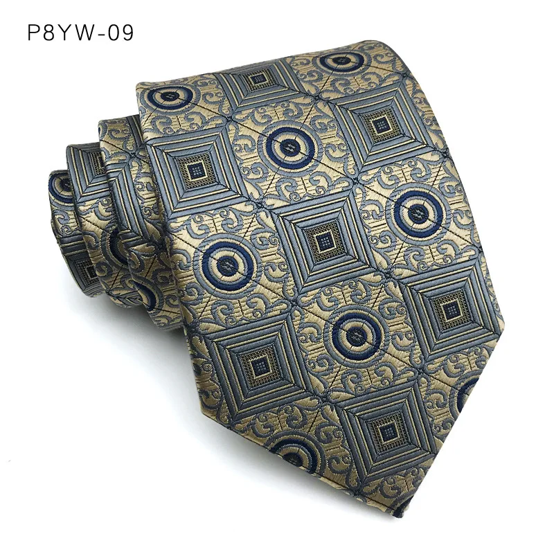Luxus Herren Krawatte Streifen Plaid Floral 8CM Krawatten Für Mann Bräutigam Jacquard Gewebt Krawatte Business Hochzeit Party Zubehör – Detail 14