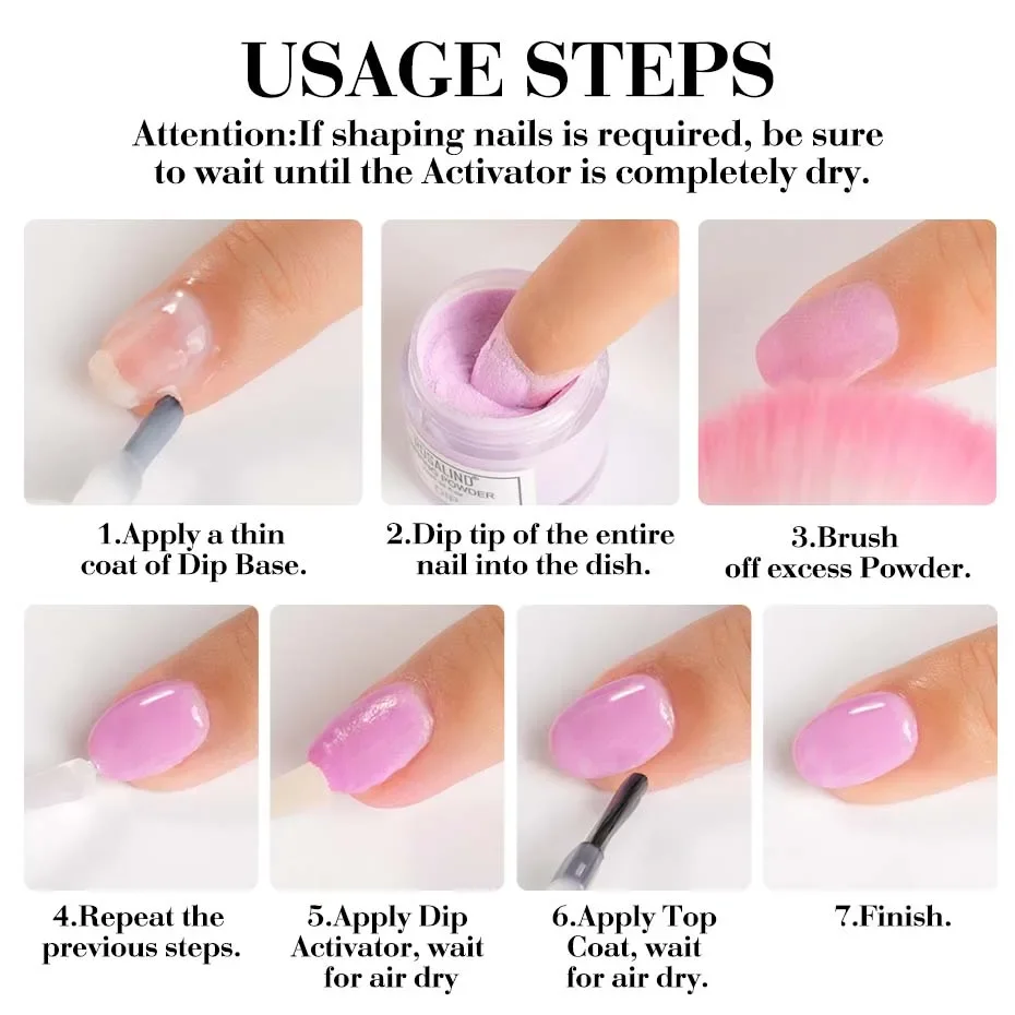 ROSALIND 네일 딥 파우더, 에어 드라이 딥, 퓨어 글리터 젤, 더스트 매니큐어 장식, 뷰티 베르니스 딥, 네일 아트 디자인, 20g