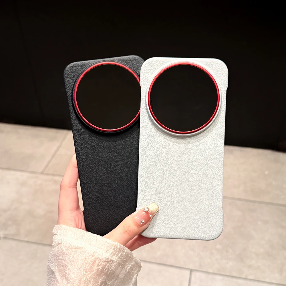 Sleek Magnetic Protective Back Cover – Hard PU, Wireless Charging-Compatible Phone Shell