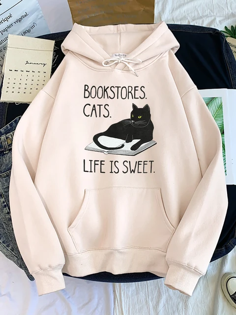 Sweat capuche petit chat noir et couteau sweat avec sweats capuche femmes grande taille sweat