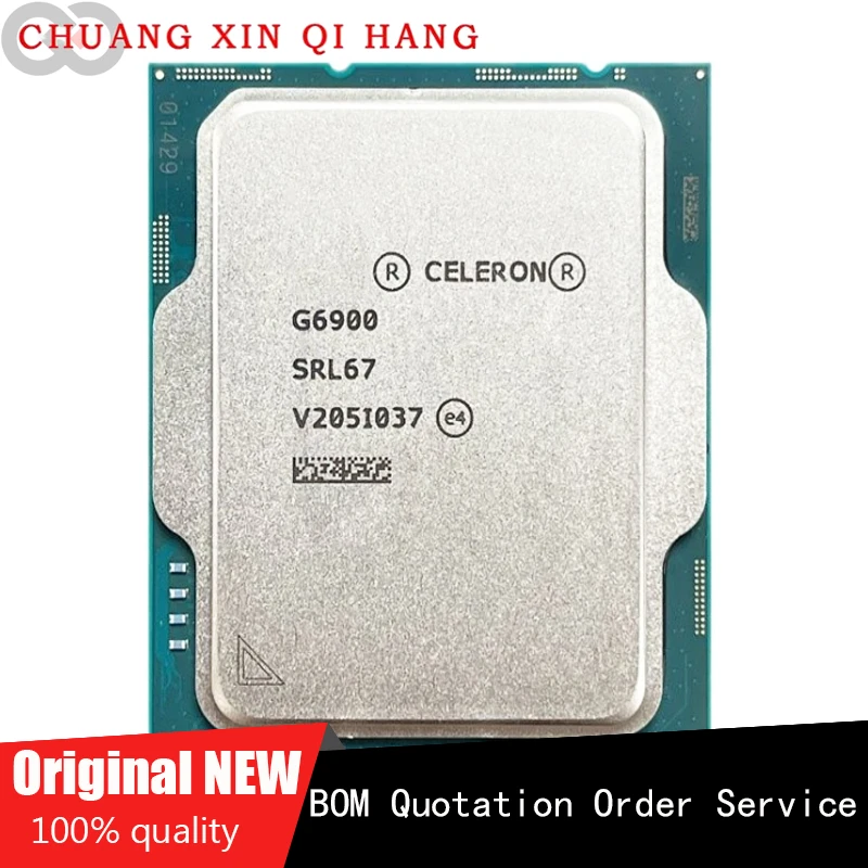 

Used for G6900 3.4 GHz Dual-Core 4 threads CPU Processor Intel 7 10NM L3=4M 46W LGA 1700