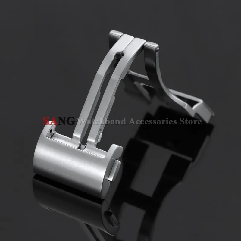 Stainless Steel Brushed Deployment Watch Buckles with Double Press Strap Clasps