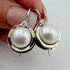 Huitan – boucles d'oreilles pendantes en fausses perles pour femmes, bijoux de fiançailles délicats, modernes et chics, accessoires d'oreille charmants et exquis
