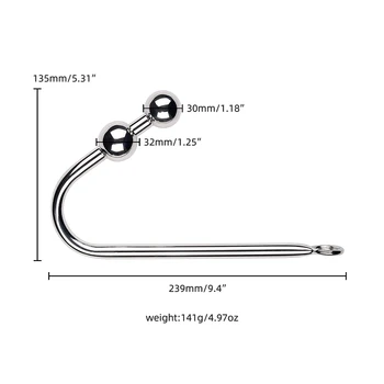 Anal Hook Stainless Steel Sex Toys for Man Metal Butt Hook Dilator Prostate Massager Chastity Device Anal BDSM Gay Fetish Toys 5