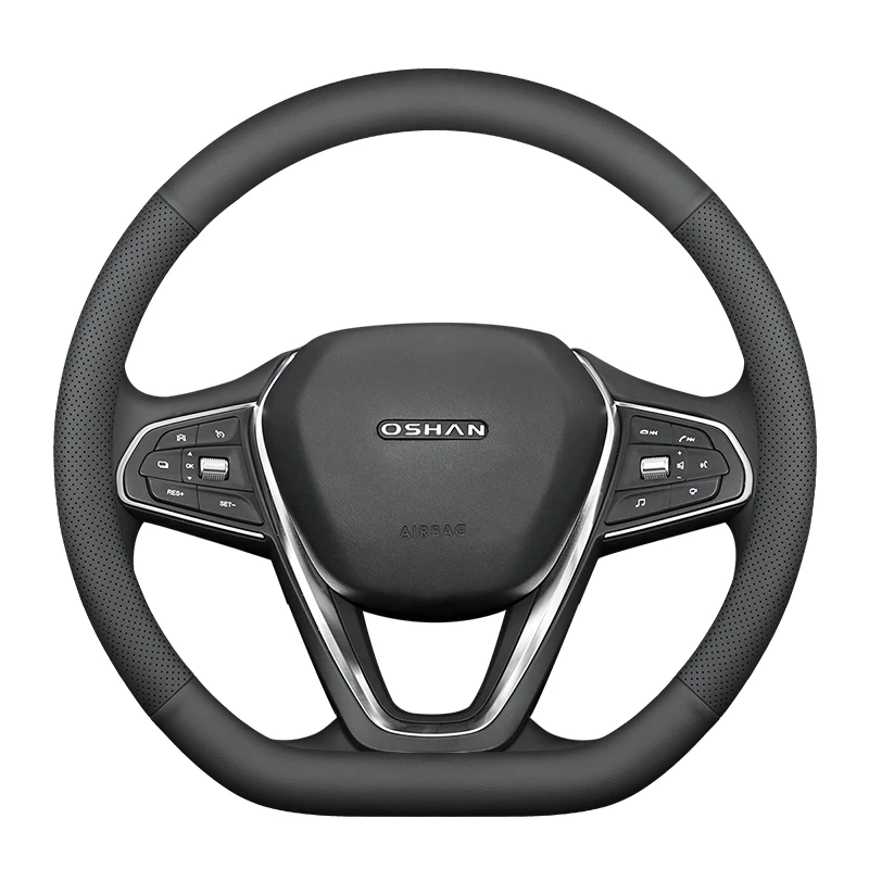 

Чехол на руль Changan Oshn X7 CX70 X5 COS1 PRO Z6 EADO cs85, нескользящий дышащий чехол черного цвета для автомобильного колеса