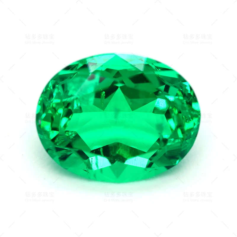 

Lab Grown Colombian Emerald Oval Cut Gemstone Jewelry Making 8x10MM Fnaf With AGL/GRC Certificate