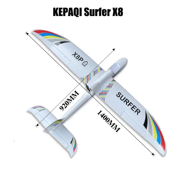 KEPAQI RC Plane Sky Surfer X8 Glider 1.4m Novice Beginner Fixed Wing Epo Detachable Collision Prevention And Fall Prevention 6