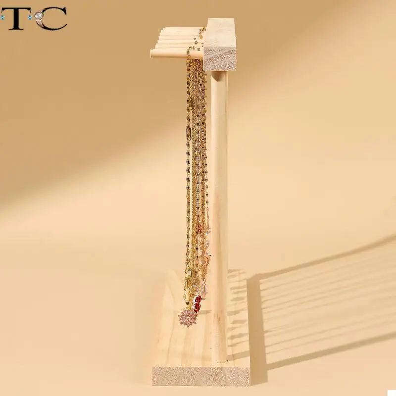 Spot All Solid Wood Necklace Display Rack Jewelry Rack Sweater Chain Rack Necklace Live Stand Props Display Rack