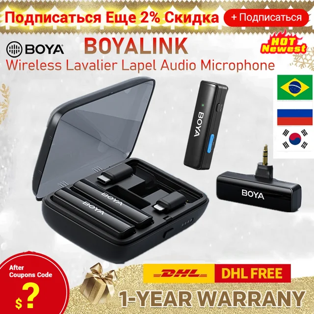 boya BOYALINK microphone wireless lavalier lapel mic for iPhone Android  DSLR Cameras AliExpress