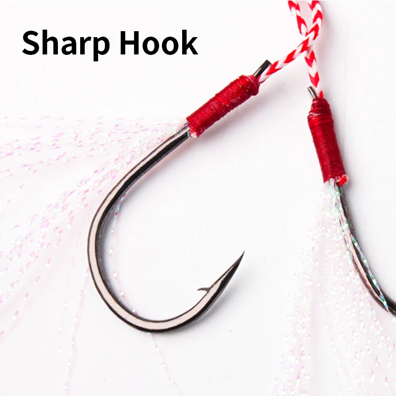 Ruke Fishing Slow Jig Hook 10pcs/lot 1.2g/1.4g/1.5g/1.9g/2.6g Crank Hook Baits Hook Fish Hook Ultra Light Fishing Tools