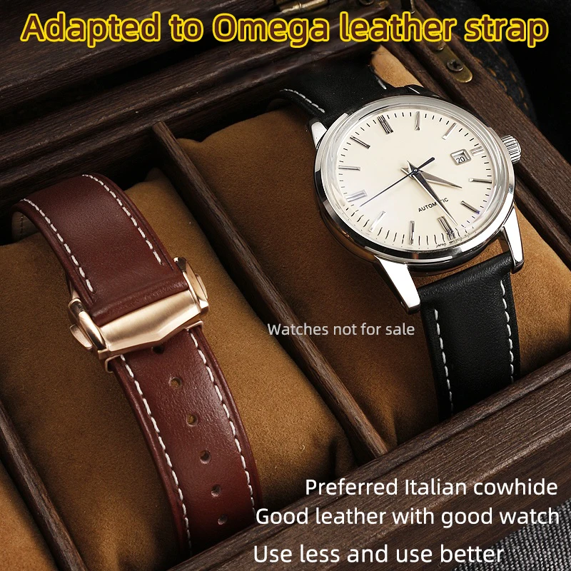 Cinturino Per Orologio In Pelle Bovina Italiana Adatto Per Omega Seamaster Speedmaster Tissot Iwc Tudor Wristband 20 Accessori In Pelle Da Uomo 22