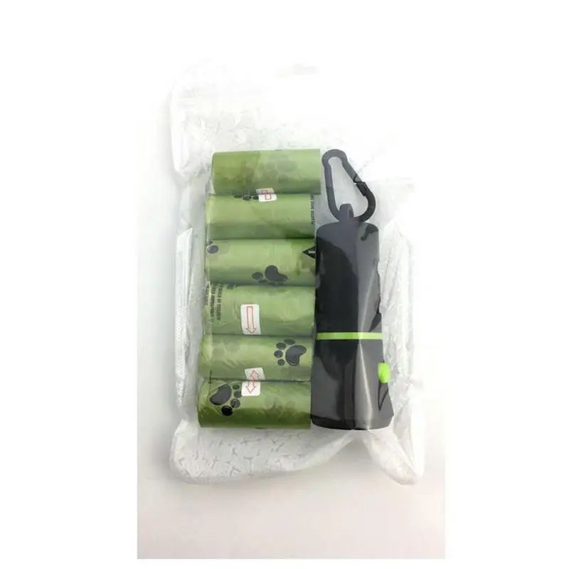 Pet Poop Bag Holder LED Light Waste Bag Holder Poop Dispenser Portable Waste Bags With LED Lights Pet Dispenser