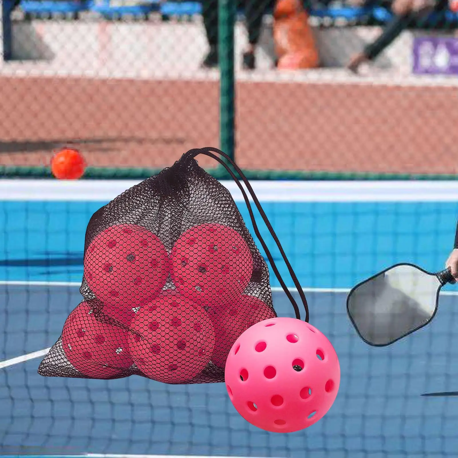 6 Pieces Pickleball Balls,Outdoor Pickleball Balls,High Resilience,Portable Training Balls,for Indoor Outdoor,Game