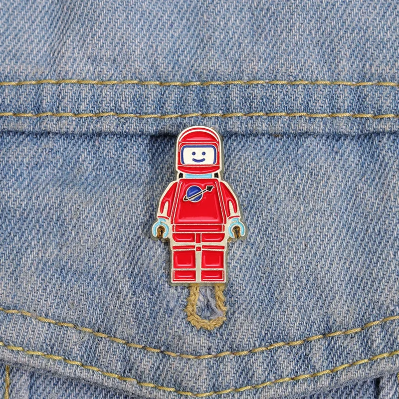 

Astronaut Enamel Lapel Pin Cartoon Figure Brooch Alien Enamel Pin Badges Backpack Corsage Jewelry Gifts For Kids