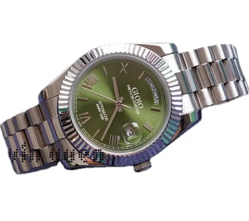 

men automatic mechanical watch gold black green rome