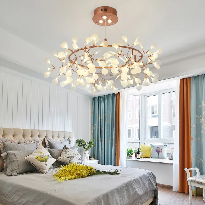 

Nordic Tree Chandeliers Pendant Lamp Lights LED Modern Firefly Ceiling Hanging Chandelier for Living Room Dinning Light