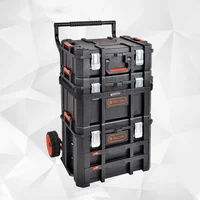 Multifunctional Tool Storage Box Large Wheelbarrow Carrying Plastic Tool Cart Portable Professional Hardware Organizer Accessory 1