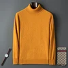 Autumn and Winter Men Loose Turtleneck 100% Mink Cashmere Sweater Men's Casual Thermal Pullover Solid Color Knit Plus-Size Top 4