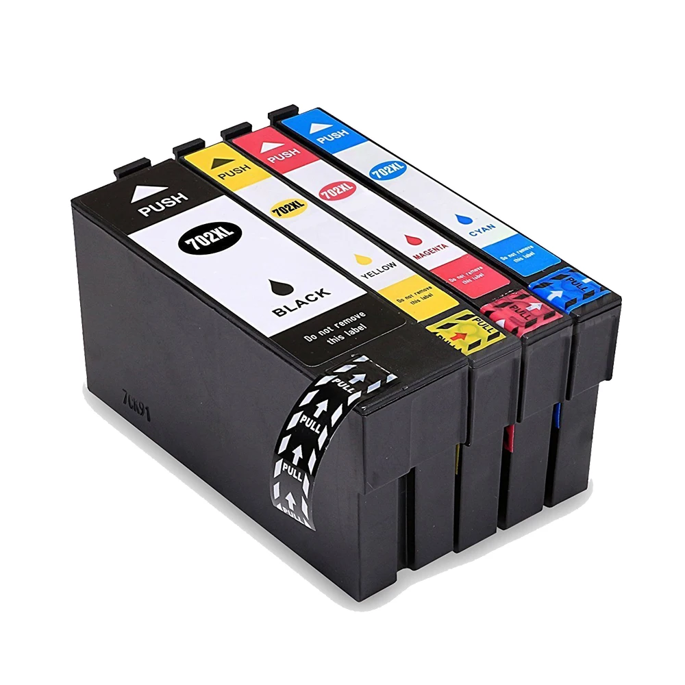 Compatível para Epson 702xl Cartucho de Tinta 702 xl T702 Cartucho de Tinta para Epson Workforce Pro Wf3720 Wf-3725 Dwf Impressora - Imagem 2