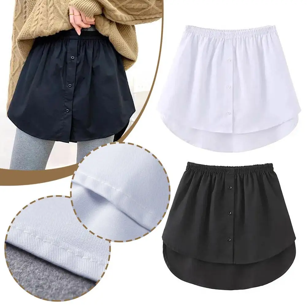 

Detachable Underskirt Women Fake Shirt Irregular Skirt Fake Hem Hem Skirt Fake Hem Tail 5 Sizes Blouse Mini Extender Cotton A3b5